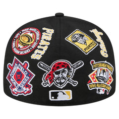 Black Pittsburgh Pirates New Era All Over 59FIFTY Fitted Hat