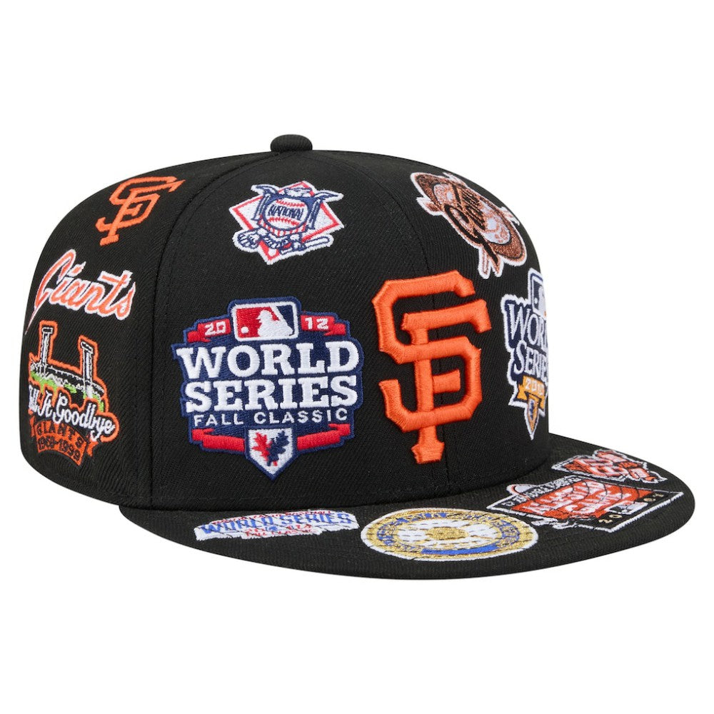 Black San Francisco Giants New Era All Over 59FIFTY Fitted Hat