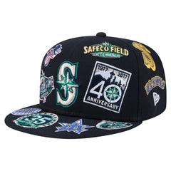 Navy Seattle Mariners New Era All Over 59FIFTY Fitted Hat