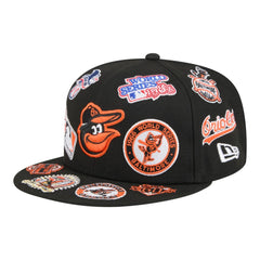 Black Baltimore Orioles New Era All Over 59FIFTY Fitted Hat