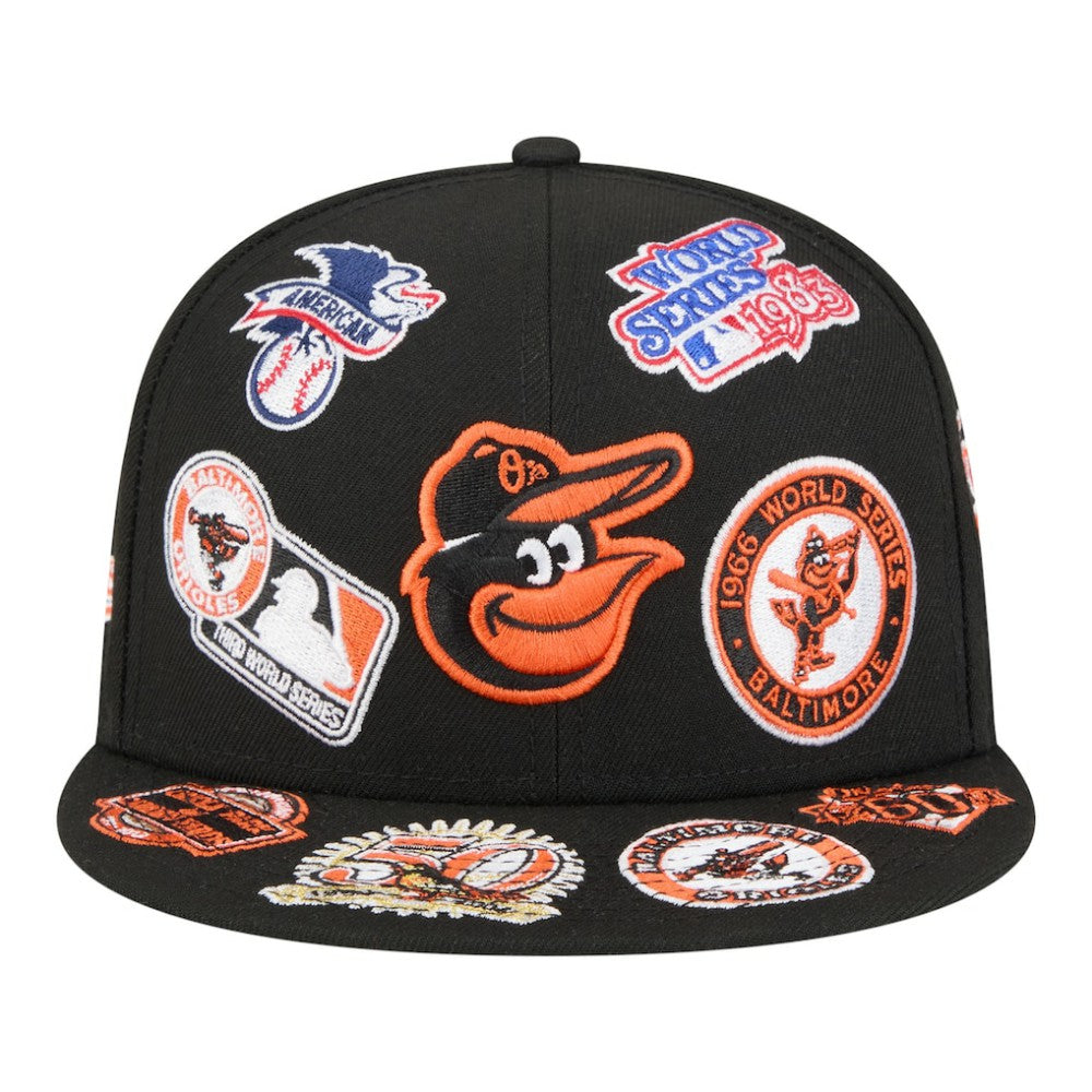 Black Baltimore Orioles New Era All Over 59FIFTY Fitted Hat