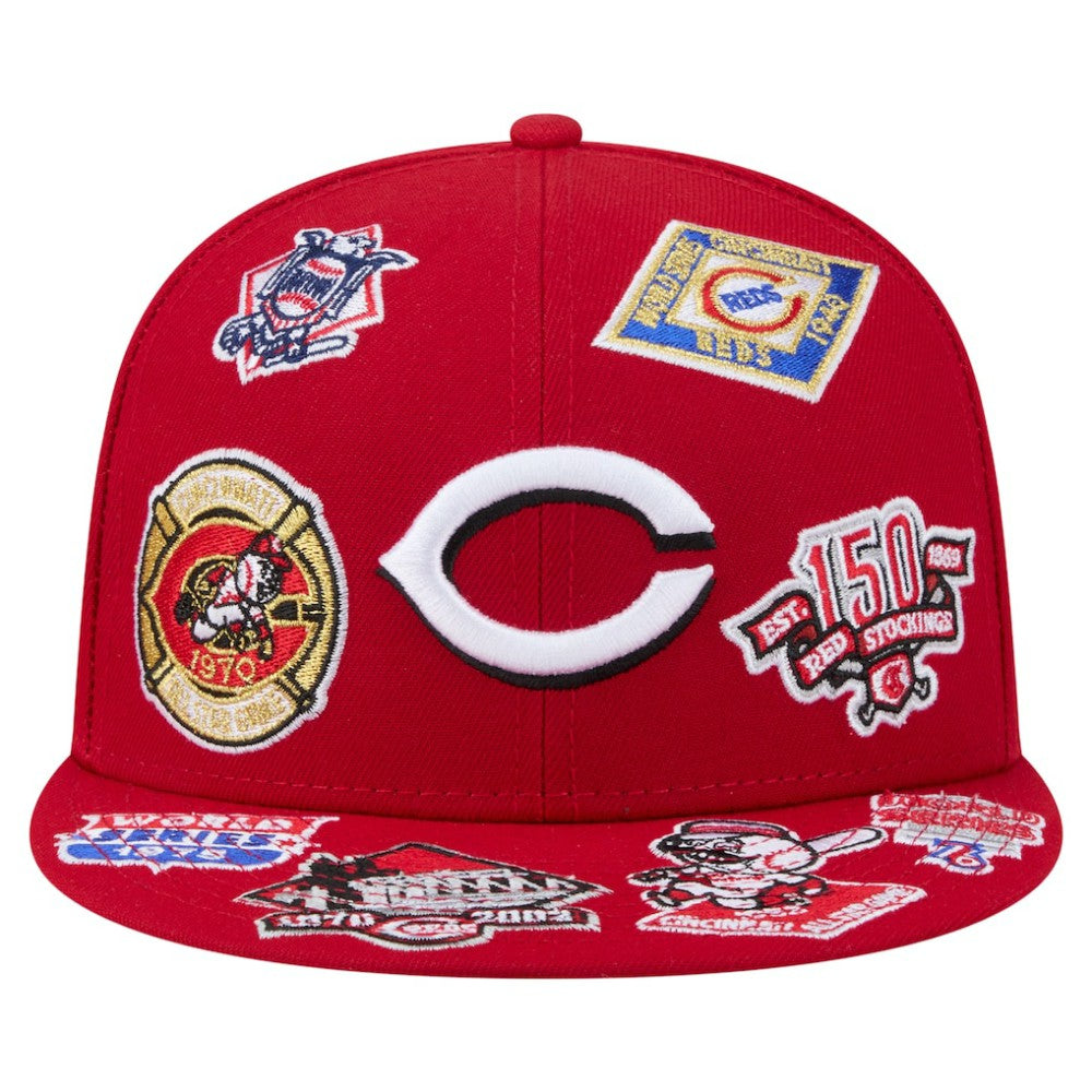 Red Cincinnati Reds New Era All Over 59FIFTY Fitted Hat