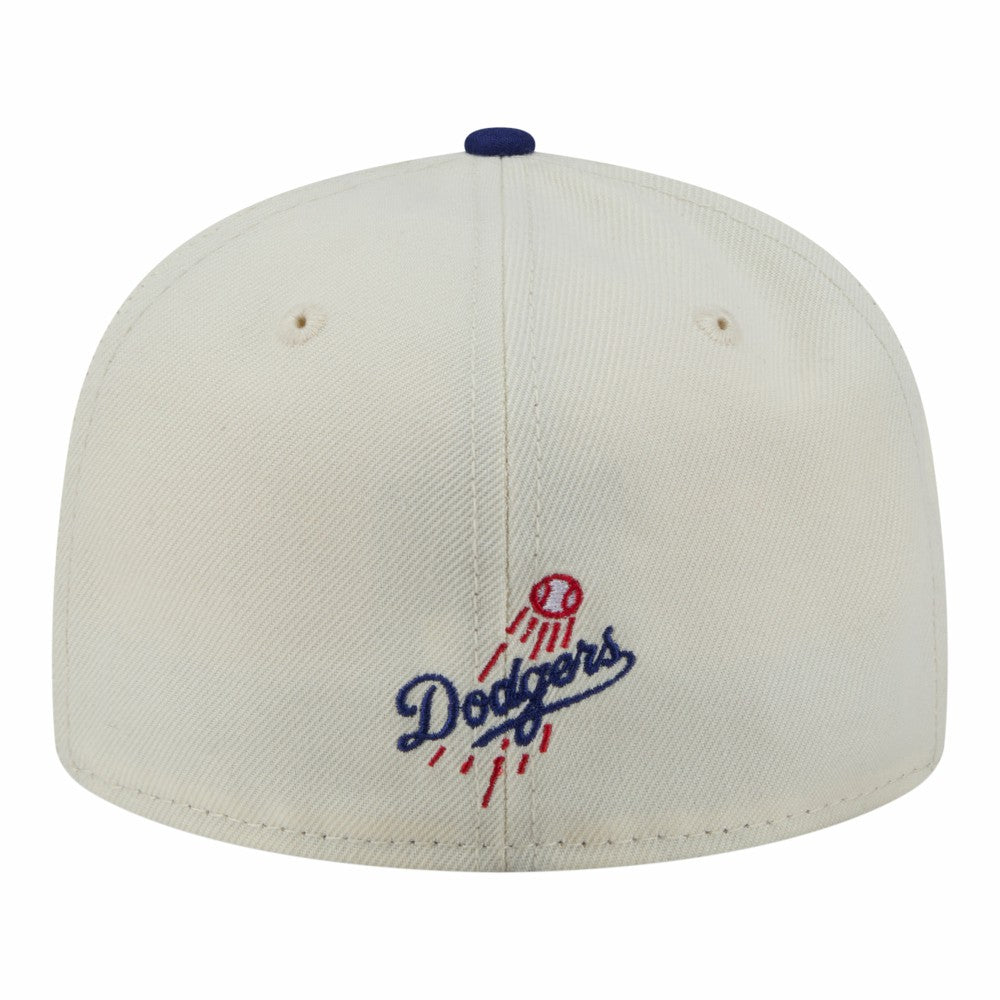 Cream Los Angeles Dodgers New Era Two-Tone Stitch 59FIFTY Fitted Hat