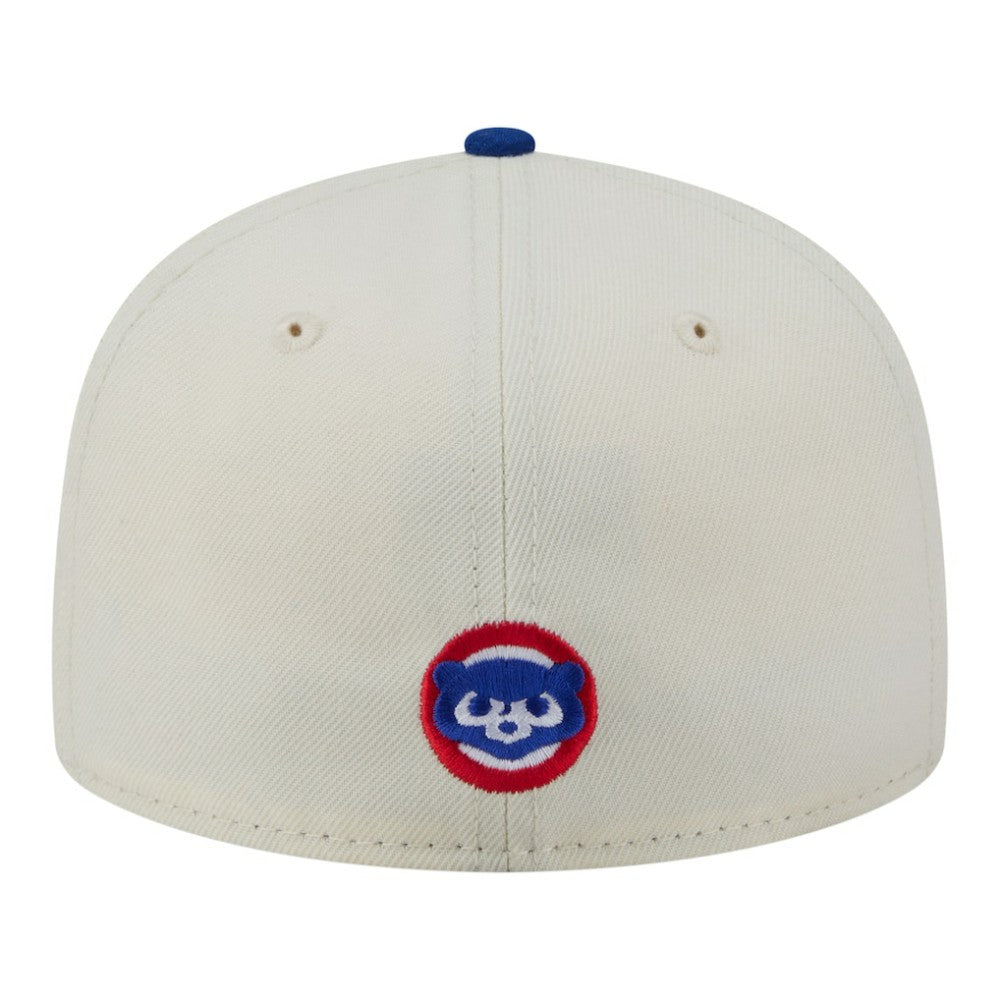 Cream Chicago Cubs New Era Two-Tone Stitch 59FIFTY Fitted Hat