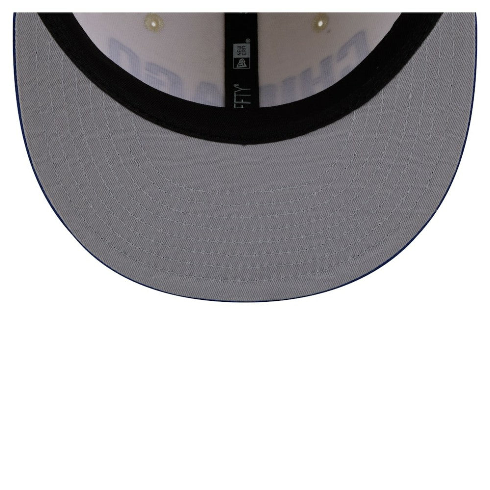 Cream Chicago Cubs New Era Two-Tone Stitch 59FIFTY Fitted Hat