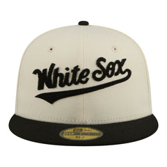 Cream Chicago White Sox New Era Two-Tone Stitch 59FIFTY Fitted Hat