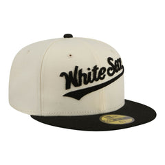 Cream Chicago White Sox New Era Two-Tone Stitch 59FIFTY Fitted Hat