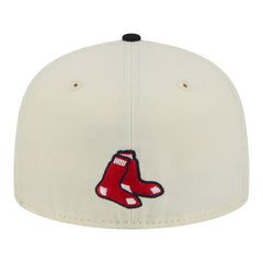Cream Boston Red Sox New Era Two-Tone Stitch 59FIFTY Fitted Hat
