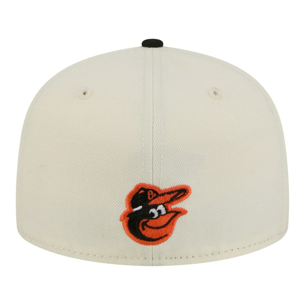 Cream Baltimore Orioles New Era Two-Tone Stitch 59FIFTY Fitted Hat