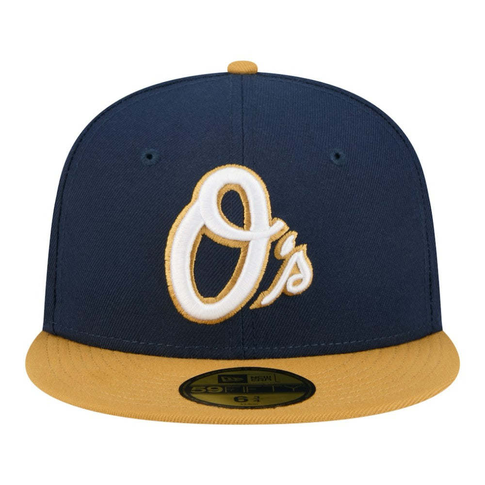 Navy/Khaki Baltimore Orioles New Era Two-Tone Color Pack 59FIFTY Fitted Hat