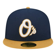 Navy/Khaki Baltimore Orioles New Era Two-Tone Color Pack 59FIFTY Fitted Hat