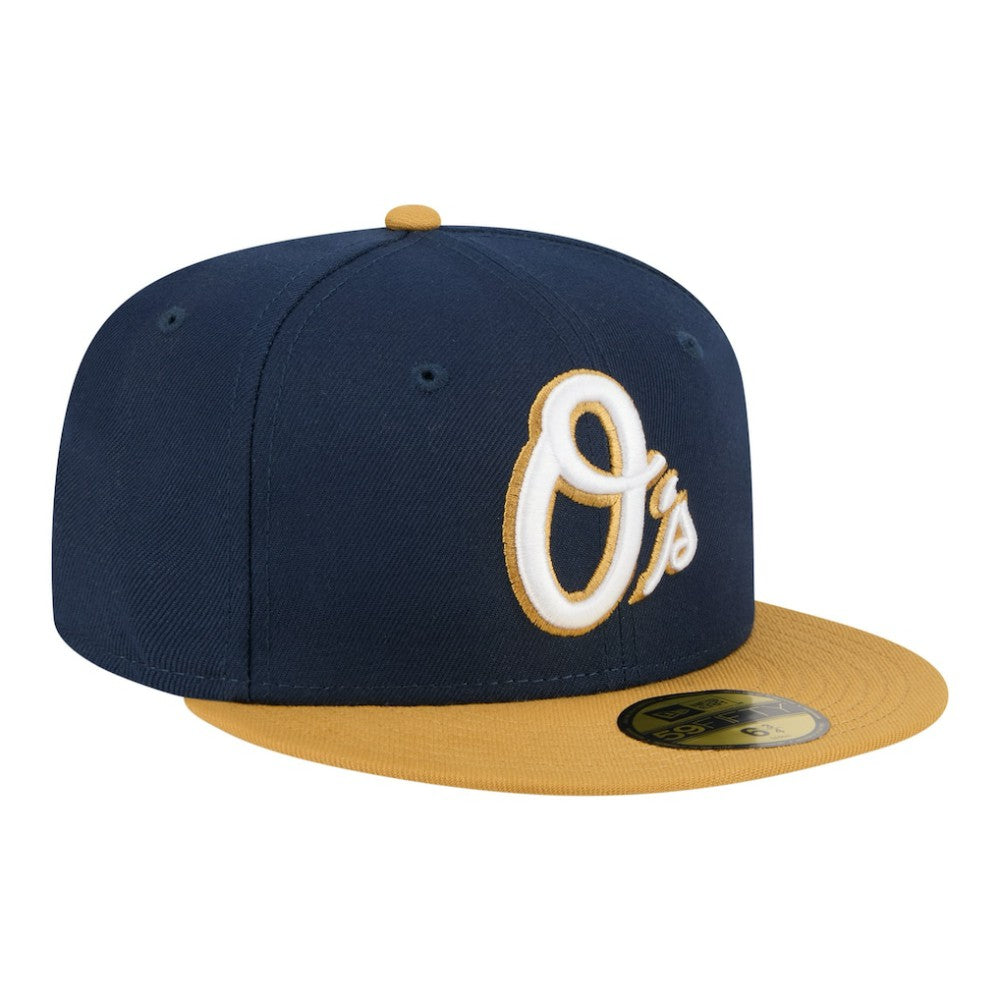 Navy/Khaki Baltimore Orioles New Era Two-Tone Color Pack 59FIFTY Fitted Hat