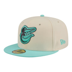 Light Beige/Turquoise Baltimore Orioles New Era Two-Tone Color Pack 59FIFTY Fitted Hat