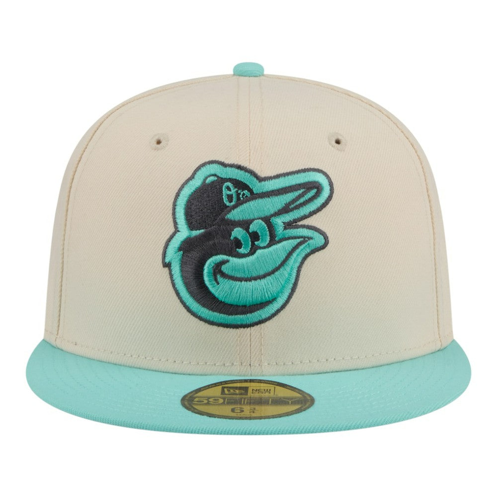 Light Beige/Turquoise Baltimore Orioles New Era Two-Tone Color Pack 59FIFTY Fitted Hat