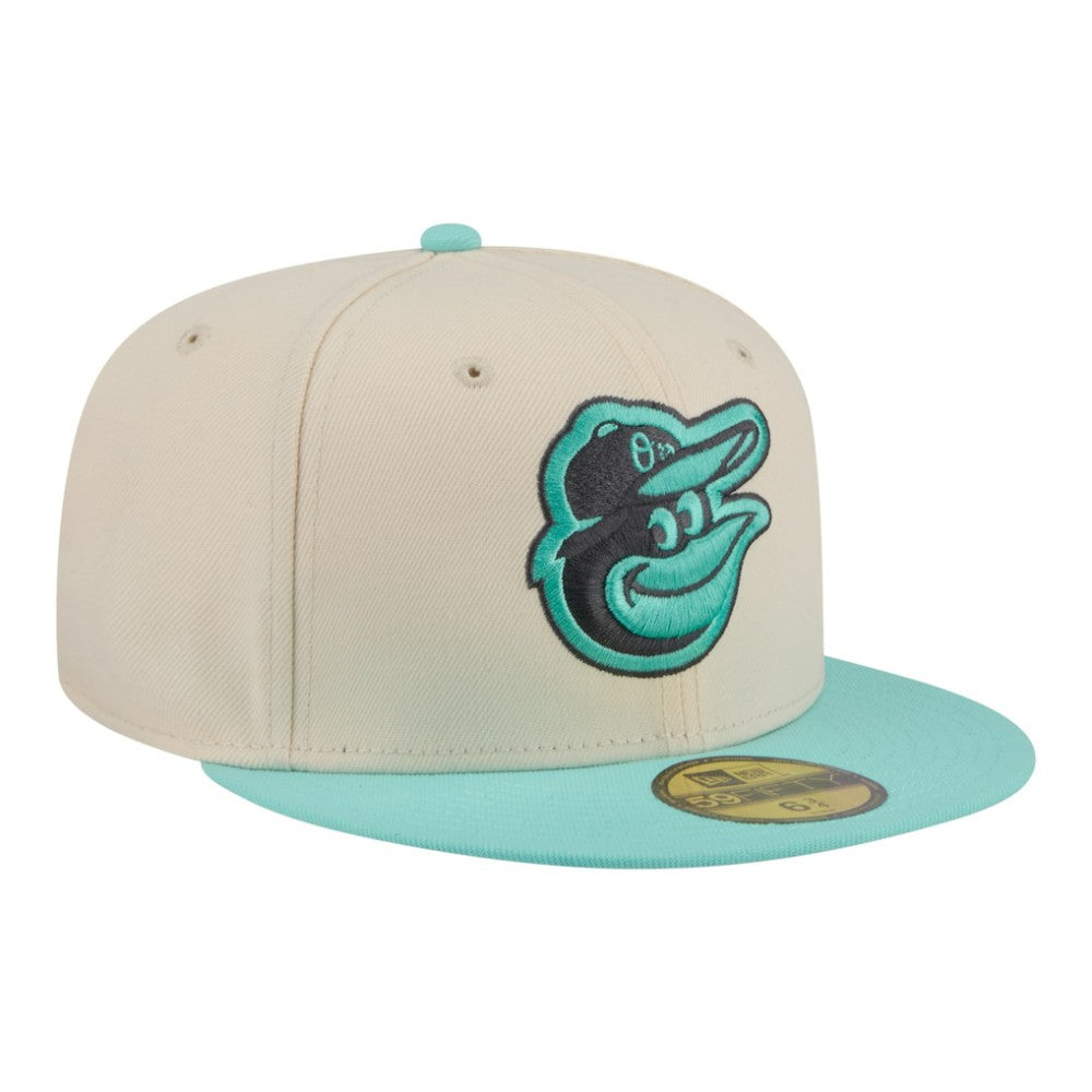 Light Beige/Turquoise Baltimore Orioles New Era Two-Tone Color Pack 59FIFTY Fitted Hat