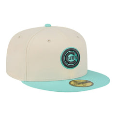 Light Beige/Turquoise Chicago Cubs New Era Two-Tone Color Pack 59FIFTY Fitted Hat