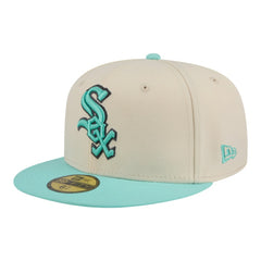 Light Beige/Turquoise Chicago White Sox New Era Two-Tone Color Pack 59FIFTY Fitted Hat