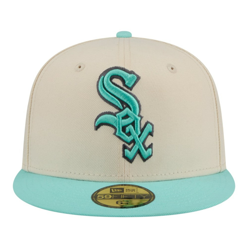 Light Beige/Turquoise Chicago White Sox New Era Two-Tone Color Pack 59FIFTY Fitted Hat