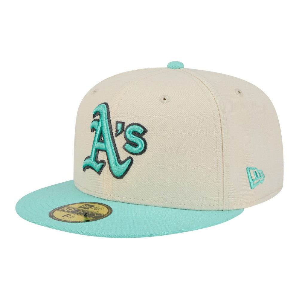 Light Beige/Turquoise Athletics New Era Two-Tone Color Pack 59FIFTY Fitted Hat