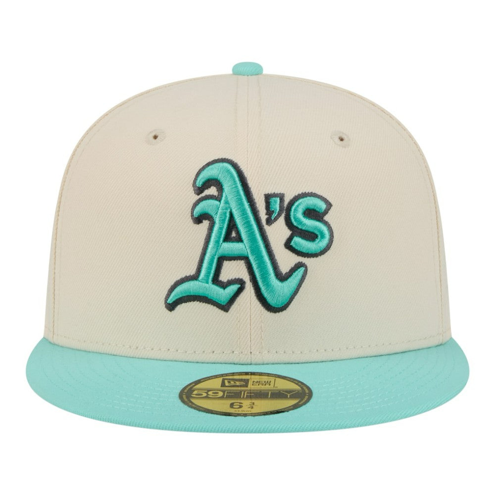 Light Beige/Turquoise Athletics New Era Two-Tone Color Pack 59FIFTY Fitted Hat