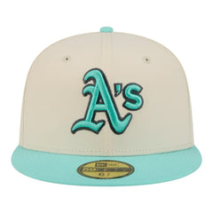 Light Beige/Turquoise Athletics New Era Two-Tone Color Pack 59FIFTY Fitted Hat