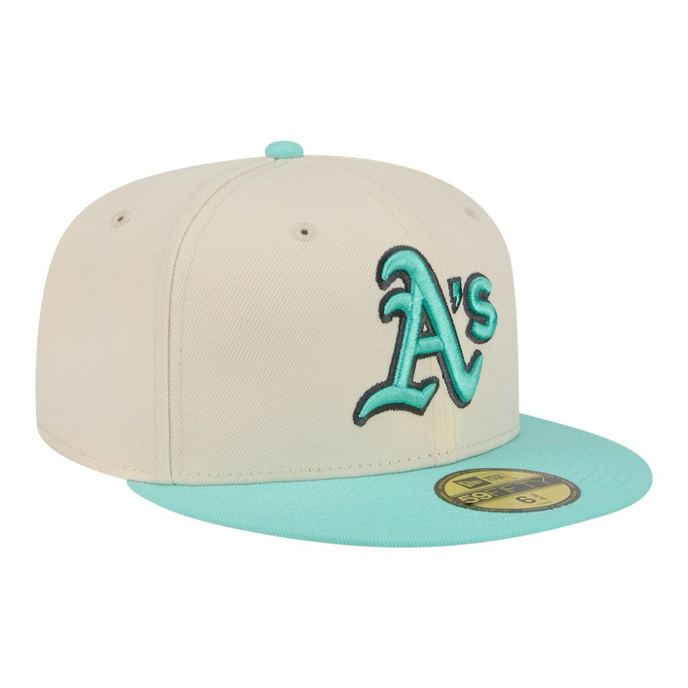 Light Beige/Turquoise Athletics New Era Two-Tone Color Pack 59FIFTY Fitted Hat
