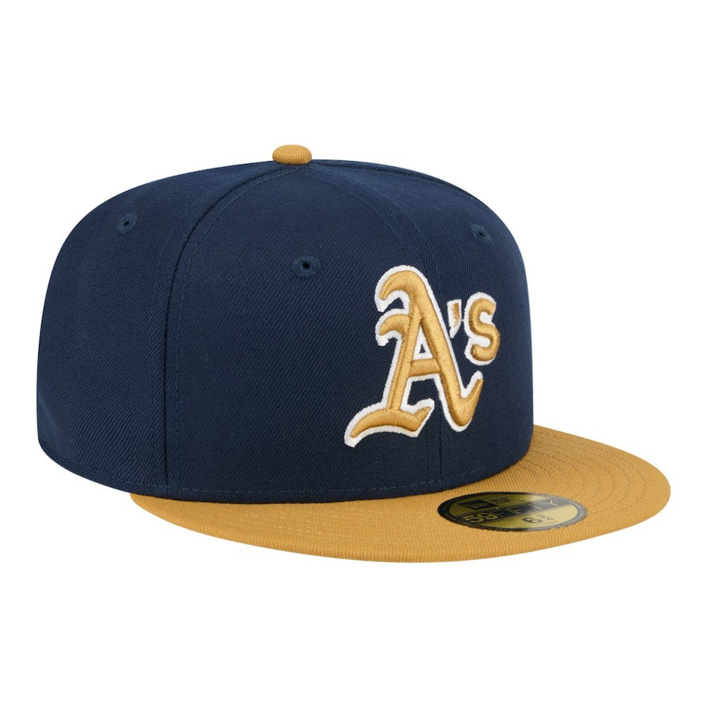 Navy/Khaki Athletics New Era Two-Tone Color Pack 59FIFTY Fitted Hat