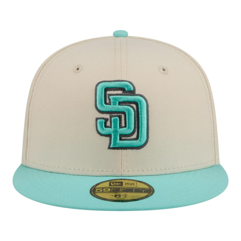 Light Beige/Turquoise San Diego Padres New Era Two-Tone Color Pack 59FIFTY Fitted Hat