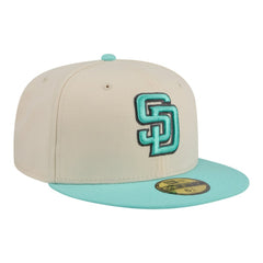 Light Beige/Turquoise San Diego Padres New Era Two-Tone Color Pack 59FIFTY Fitted Hat