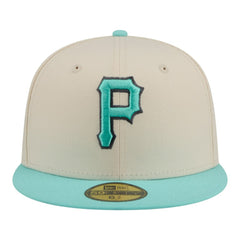Light Beige/Turquoise Pittsburgh Pirates New Era Two-Tone Color Pack 59FIFTY Fitted Hat