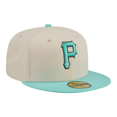 Light Beige/Turquoise Pittsburgh Pirates New Era Two-Tone Color Pack 59FIFTY Fitted Hat