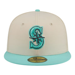 Light Beige/Turquoise Seattle Mariners New Era Two-Tone Color Pack 59FIFTY Fitted Hat