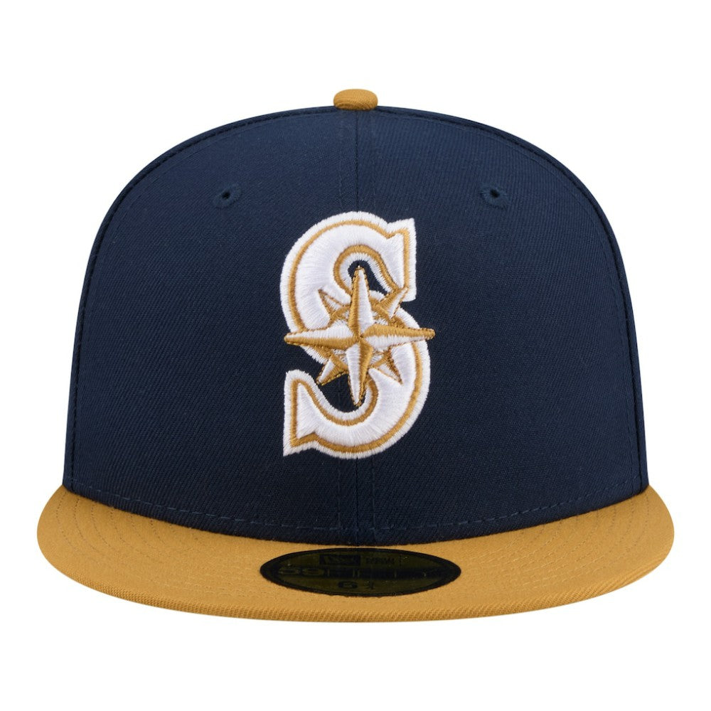Navy/Khaki Seattle Mariners New Era Two-Tone Color Pack 59FIFTY Fitted Hat