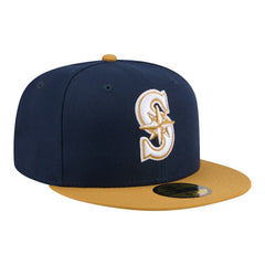 Navy/Khaki Seattle Mariners New Era Two-Tone Color Pack 59FIFTY Fitted Hat