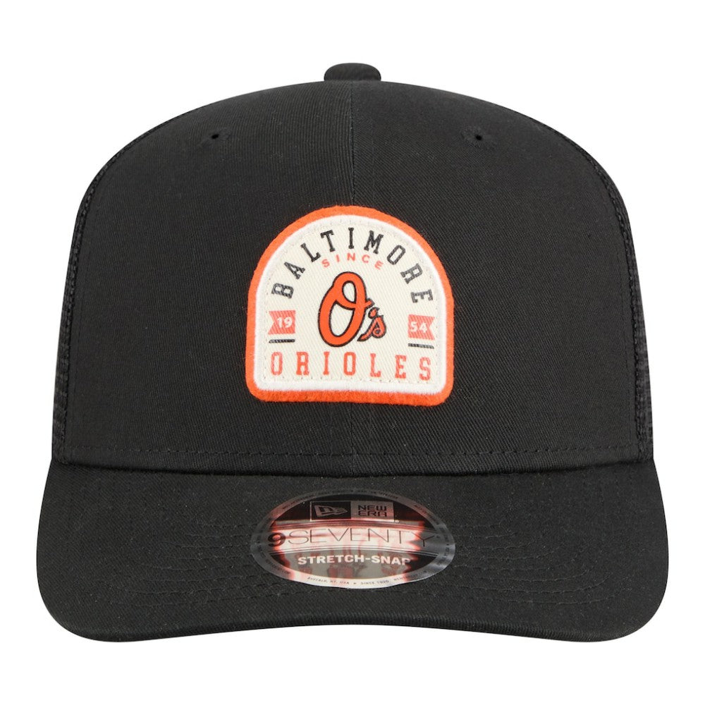 Black Baltimore Orioles New Era Alternate Logo Contest 9SEVENTY Adjustable Trucker Hat