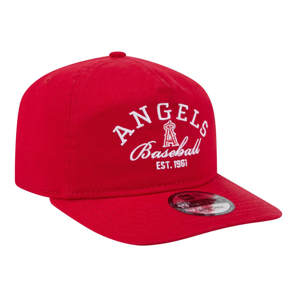 Red Los Angeles Angels New Era Stacked 19TWENTY Adjustable Hat