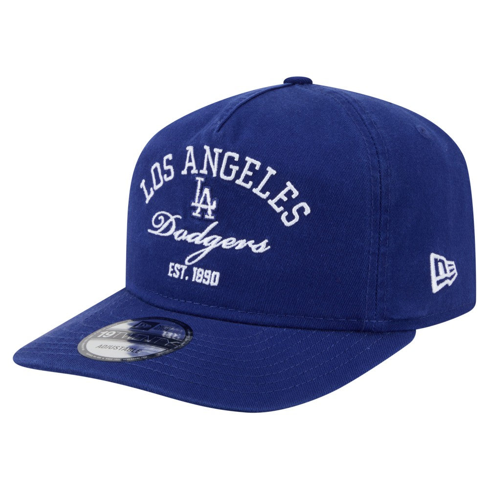 Royal Los Angeles Dodgers New Era Stacked 19TWENTY Adjustable Hat