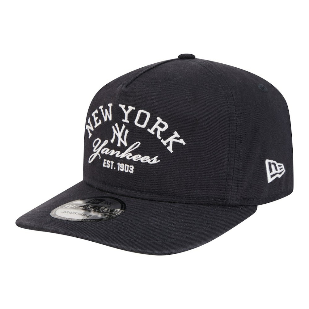 Navy New York Yankees New Era Stacked 19TWENTY Adjustable Hat