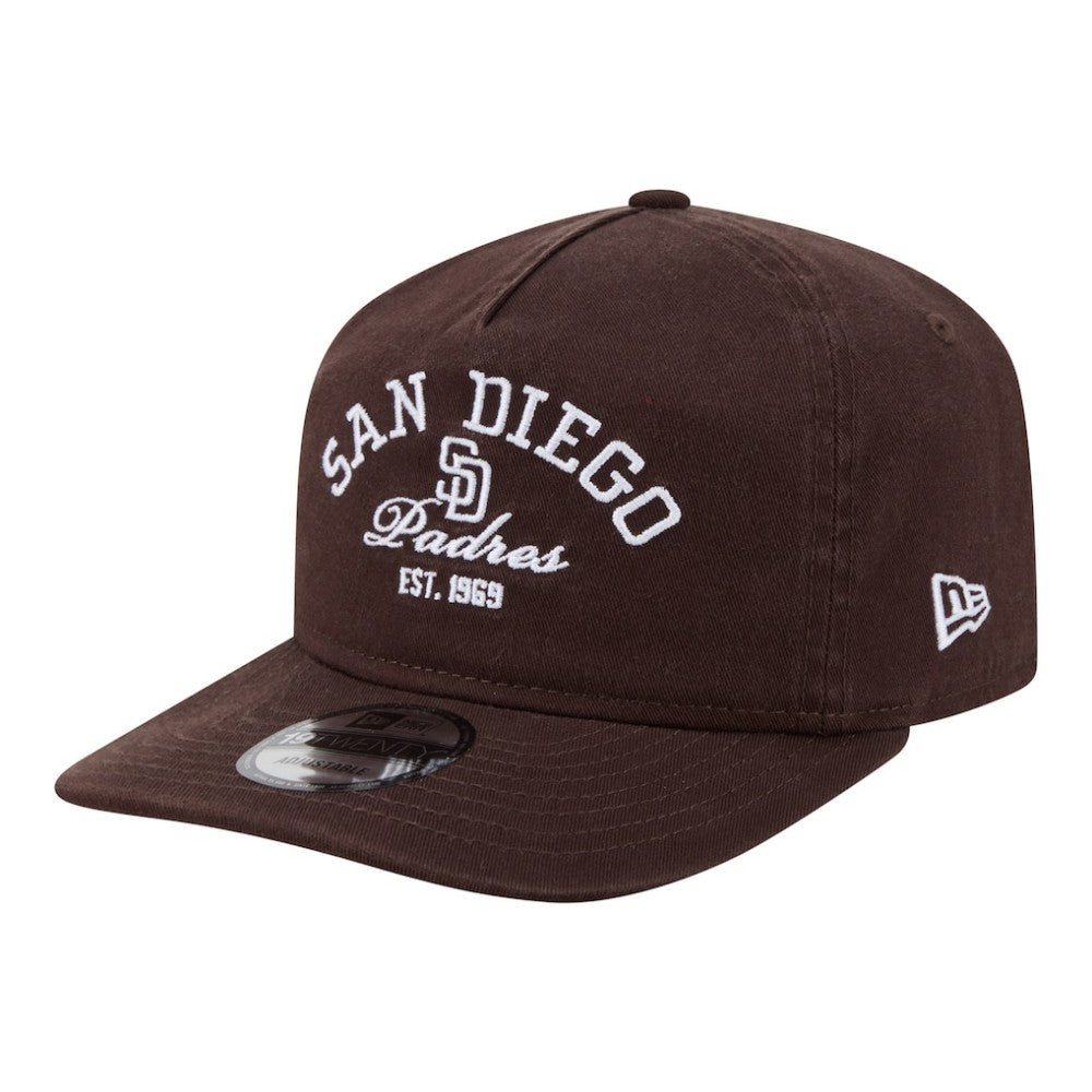 Brown San Diego Padres New Era Stacked 19TWENTY Adjustable Hat