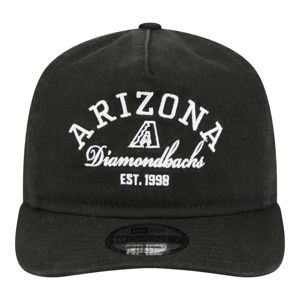 Black Arizona Diamondbacks New Era Stacked 19TWENTY Adjustable Hat