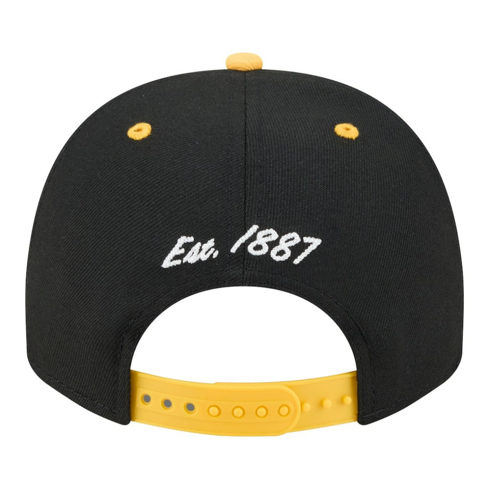 Black/Gold Pittsburgh Pirates New Era Arched A-Frame 9FIFTY Adjustable Hat