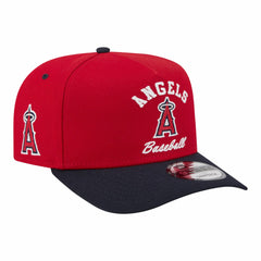 Red/Navy Los Angeles Angels New Era Arched A-Frame 9FIFTY Adjustable Hat