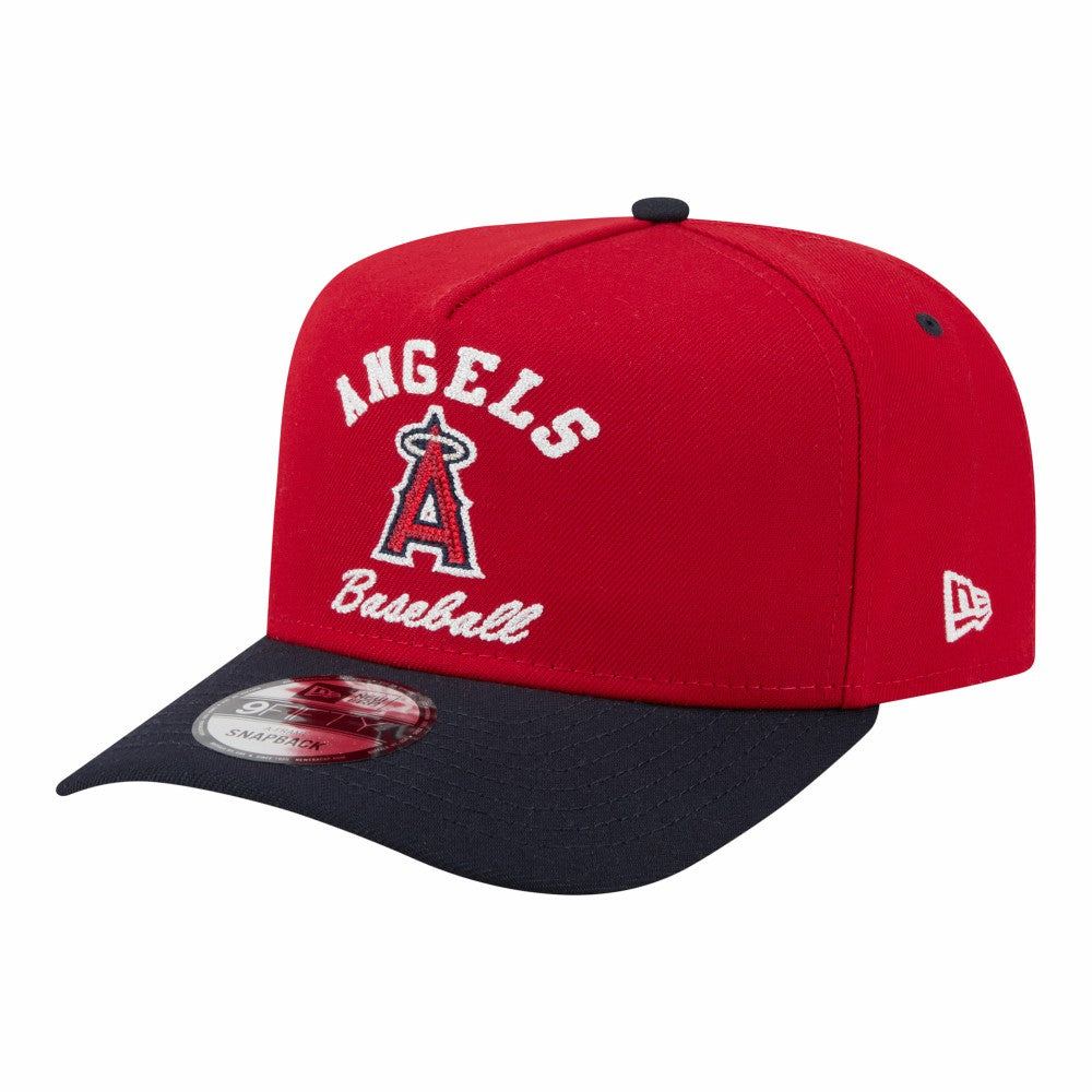 Red/Navy Los Angeles Angels New Era Arched A-Frame 9FIFTY Adjustable Hat
