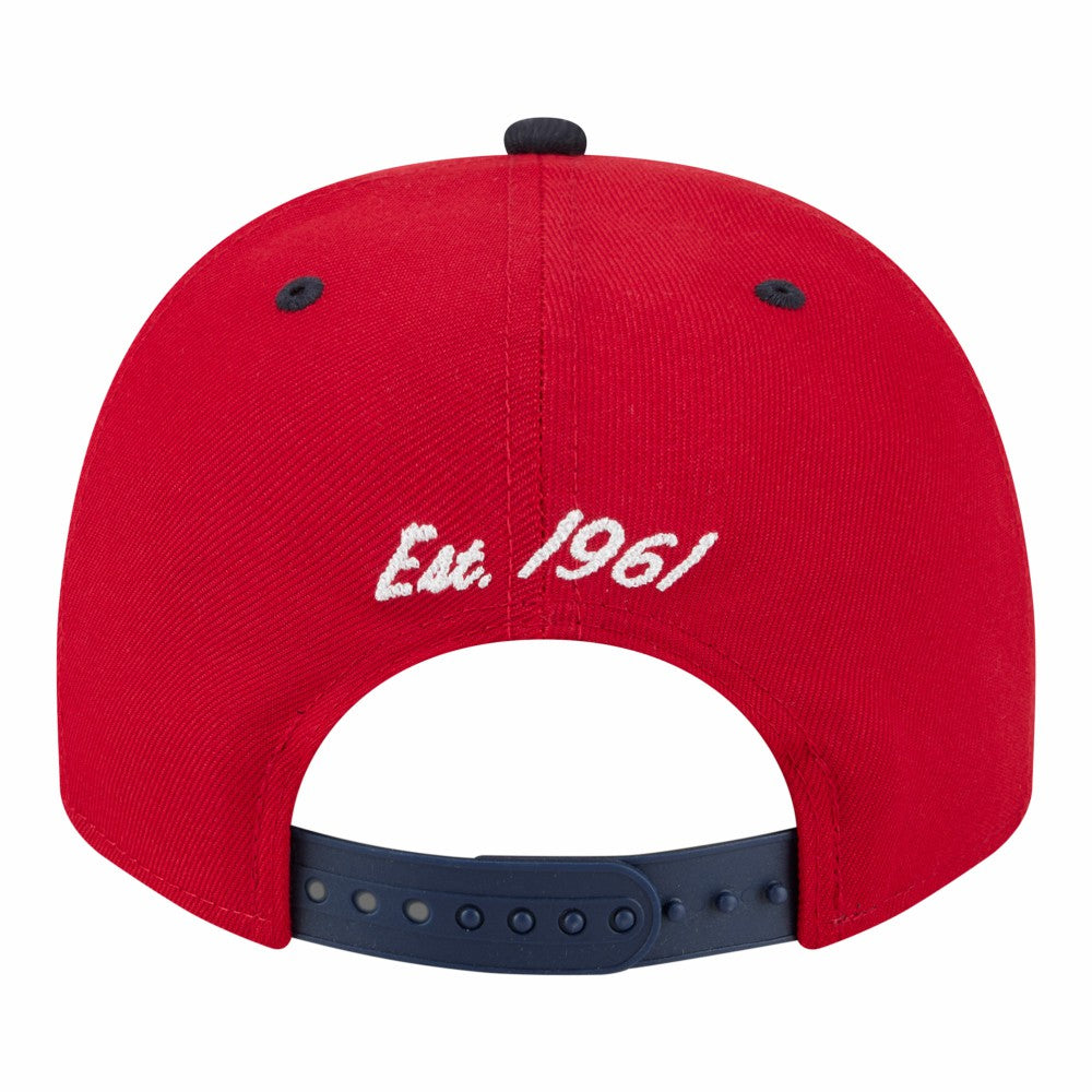 Red/Navy Los Angeles Angels New Era Arched A-Frame 9FIFTY Adjustable Hat