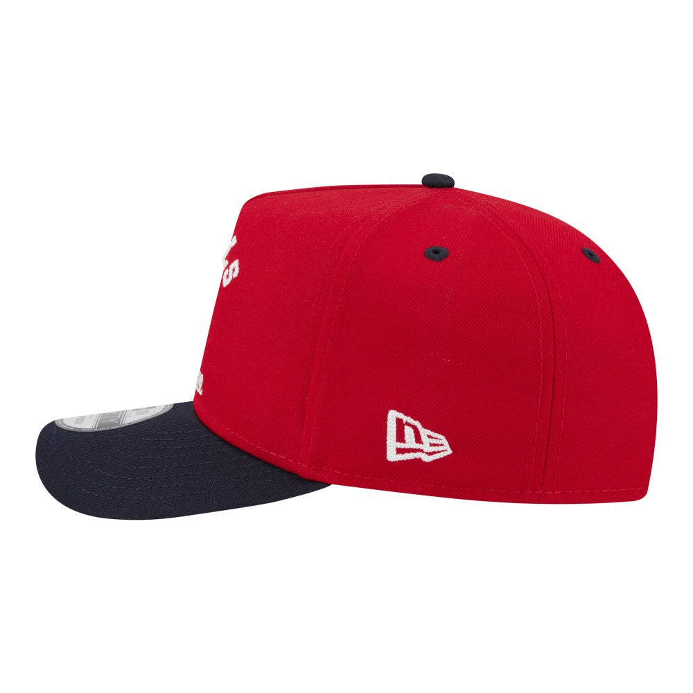 Red/Navy Los Angeles Angels New Era Arched A-Frame 9FIFTY Adjustable Hat