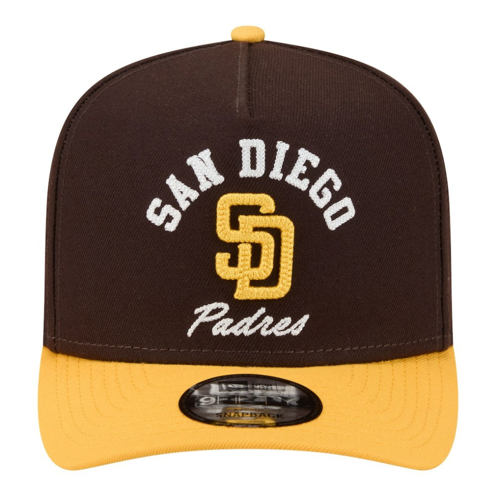 Brown/Gold San Diego Padres New Era Arched A-Frame 9FIFTY Adjustable Hat
