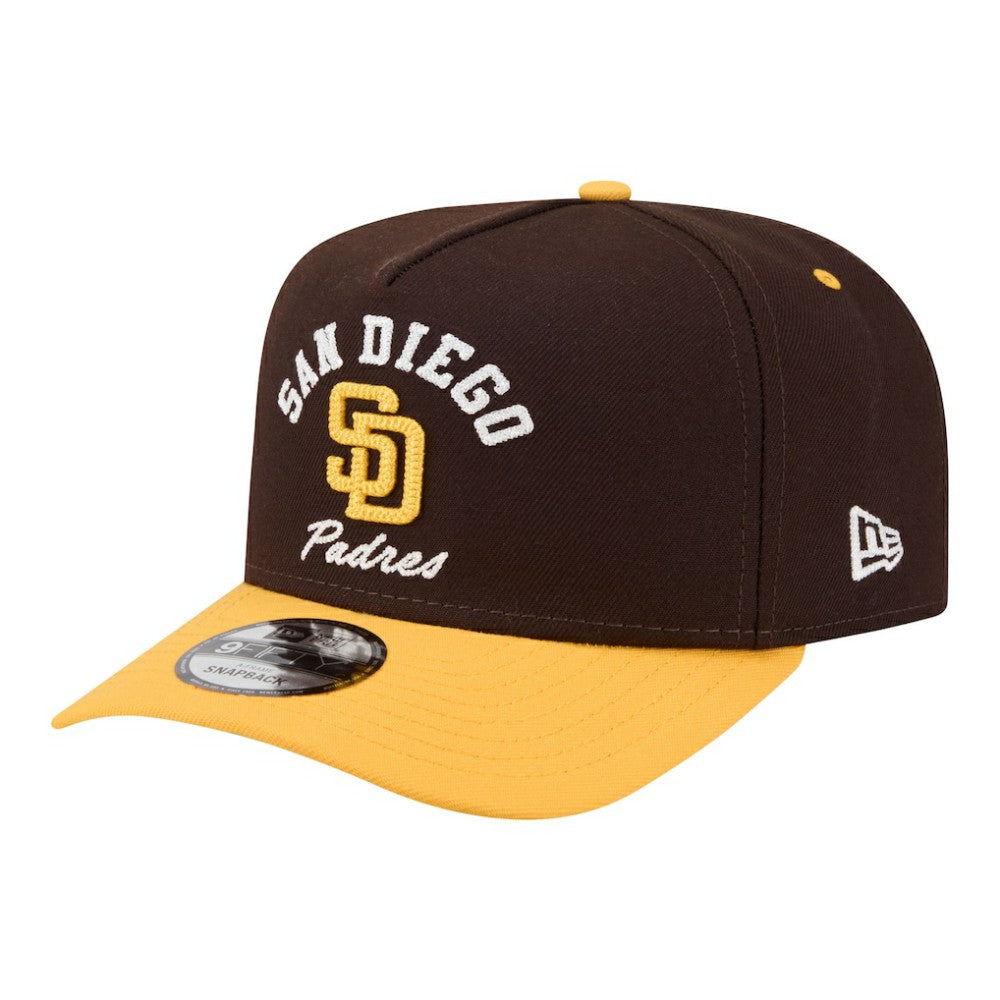 Brown/Gold San Diego Padres New Era Arched A-Frame 9FIFTY Adjustable Hat