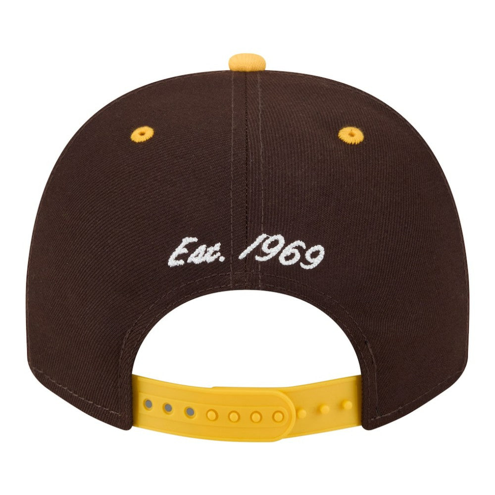 Brown/Gold San Diego Padres New Era Arched A-Frame 9FIFTY Adjustable Hat