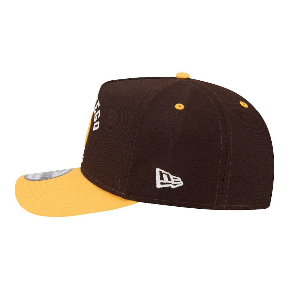 Brown/Gold San Diego Padres New Era Arched A-Frame 9FIFTY Adjustable Hat