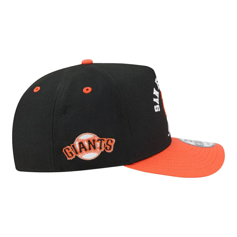 Black/Orange San Francisco Giants New Era Arched A-Frame 9FIFTY Adjustable Hat
